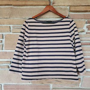 J Crew Size Small Boatneck T-shirt Stripe